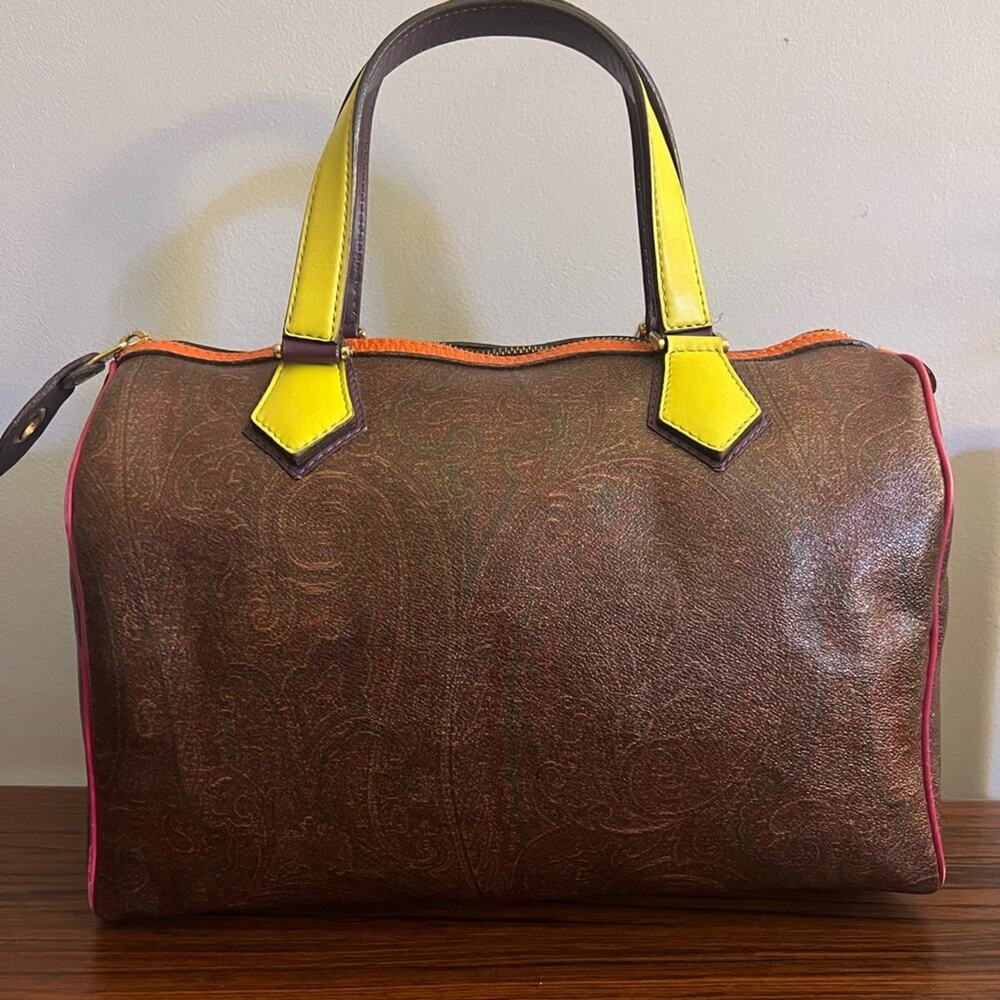 Etro Paisley Multicolor Top Handle Bag